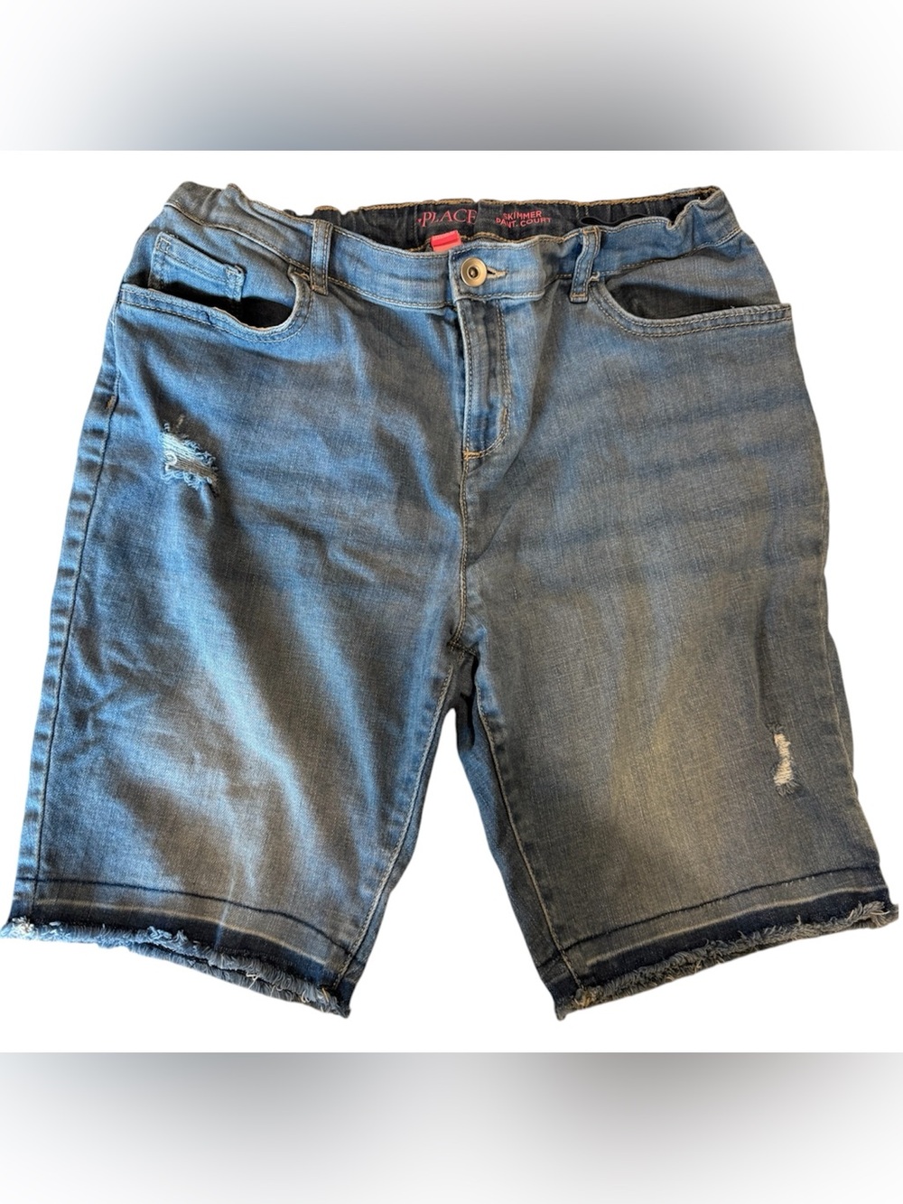 The Children’s Place Skimmer Pant Court Distressed Denim Shorts 16 Plus
